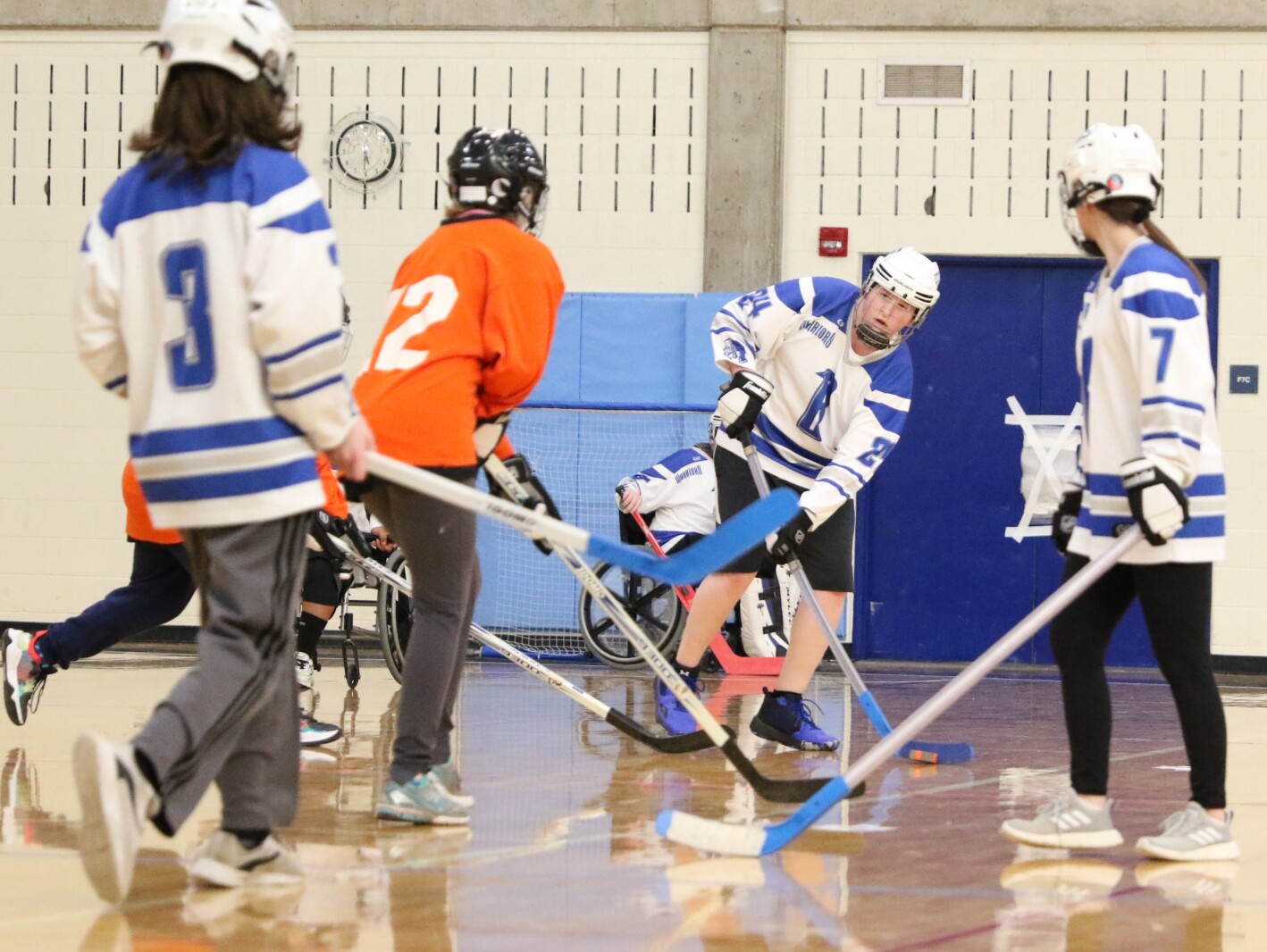 Brainerd floor hockey against St. Paul Humboldt Friday, March 18, 2022, in the State Quarterfinals at Bloomington Jefferson High School.