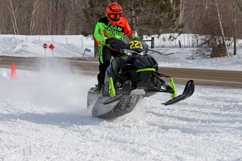 Snowmobile racing.