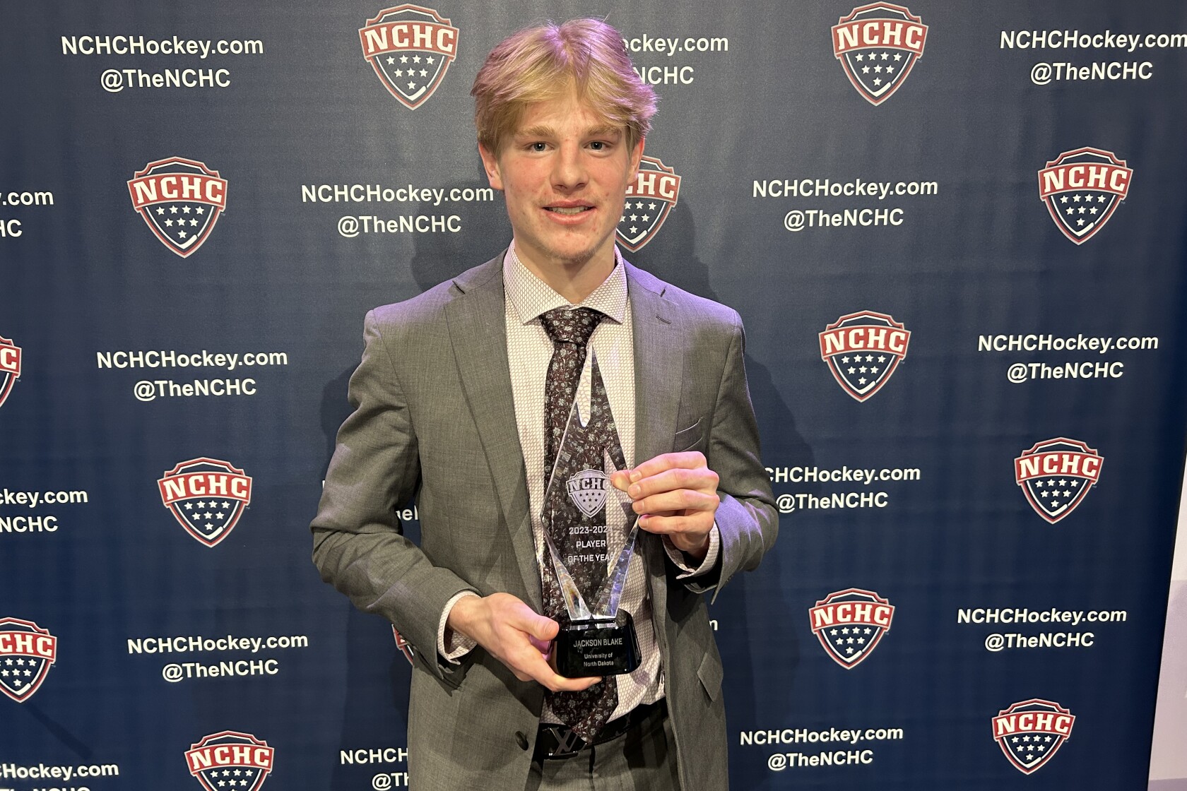 UND forward Jackson Blake wins NCHC Player of the Year Grand Forks