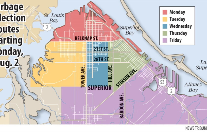 New garbage routes go into effect Monday in Superior - Superior ...