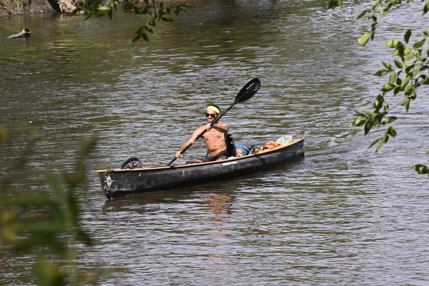 Paddling to New Orleans.