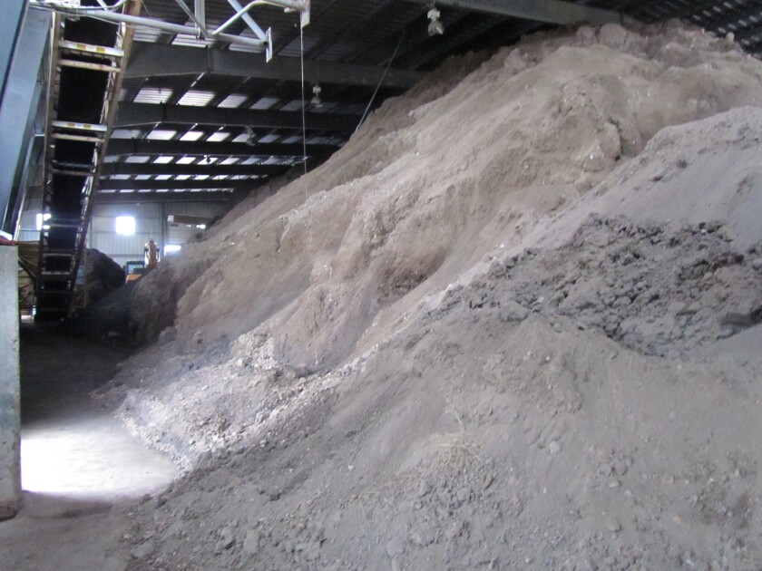 Renewable Resources is required to remove drill cuttings and other oilfield waste stored at its facility north of Killdeer, N.D. Photo courtesy of the North Dakota Department of Health