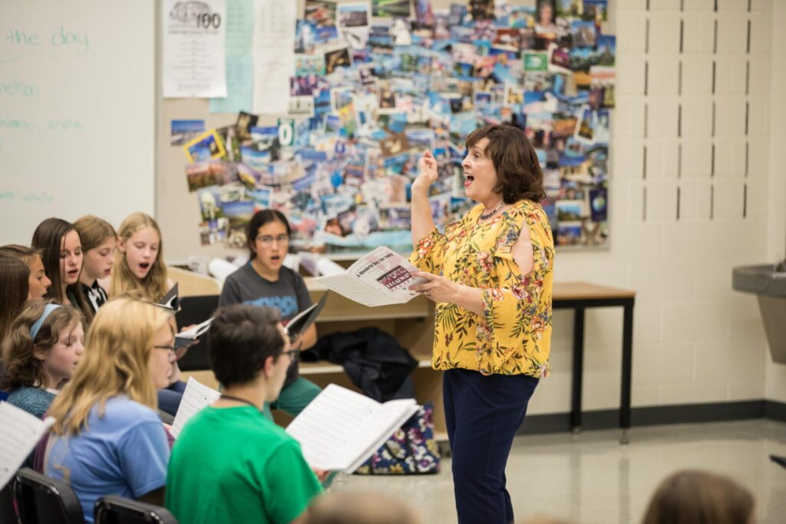 Retired Valley Middle School music teacher Melanie Popejoy will enter the Grand Forks Teachers Hall of Fame. Photo via Grand Forks Herald.
