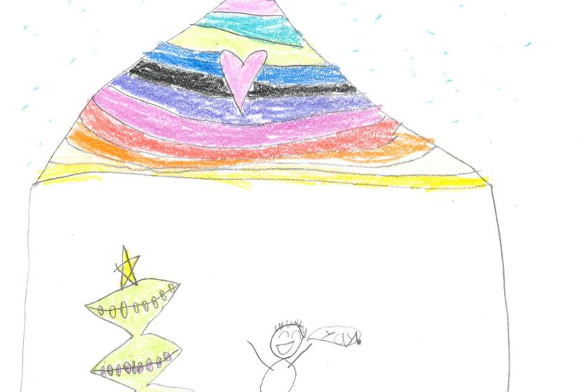 Decorating for Christmas. Weather drawing by Brella of Mrs. Martin's first-grade class at Garfield Elementary School.