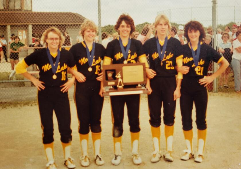 Members of the 1982 Moose Lake softball team