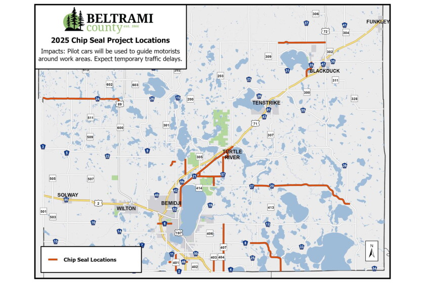 Chip sealing project to take place on roads throughout Beltrami County ...