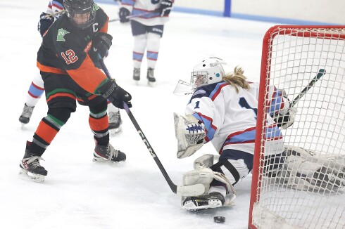 Player beats goalie.