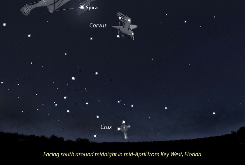 southern cross constellation map