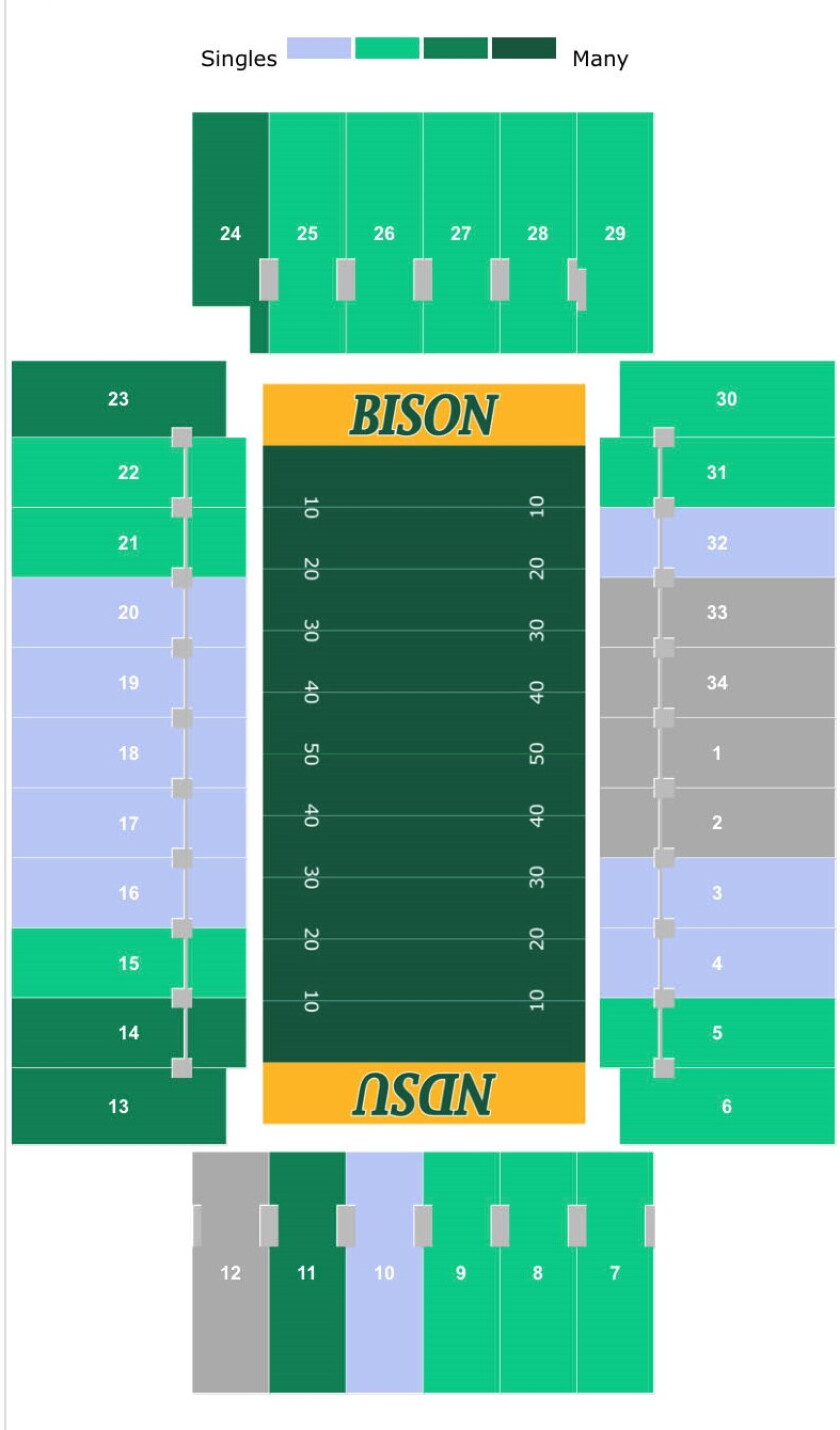 Tickets remain for BisonJames Madison semifinal tonight InForum