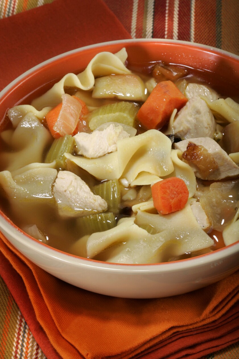 Roasted Vegetable Chicken Noodle Soup