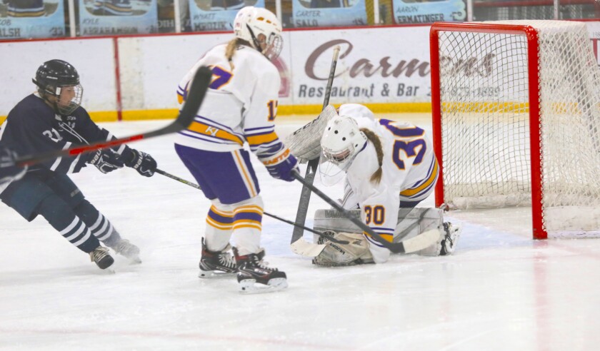 Araya Kiminski makes a save