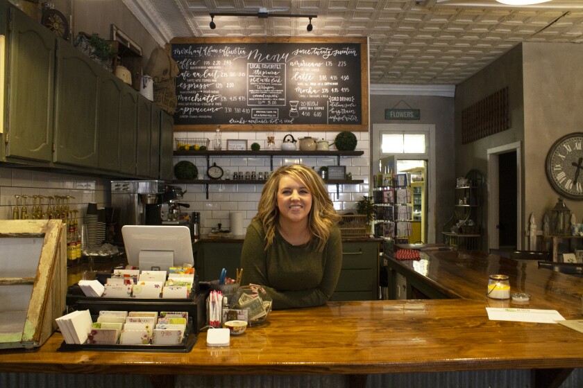 Aryn Hanson is the owner of the Tilted Tulip. Kayla Henson / The Dickinson Press