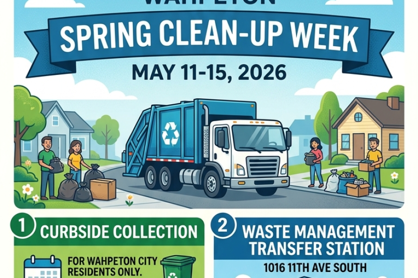 Spring Clean Upo Spring clean-up scheduled for Wahpeton residents - Local news, weather ...