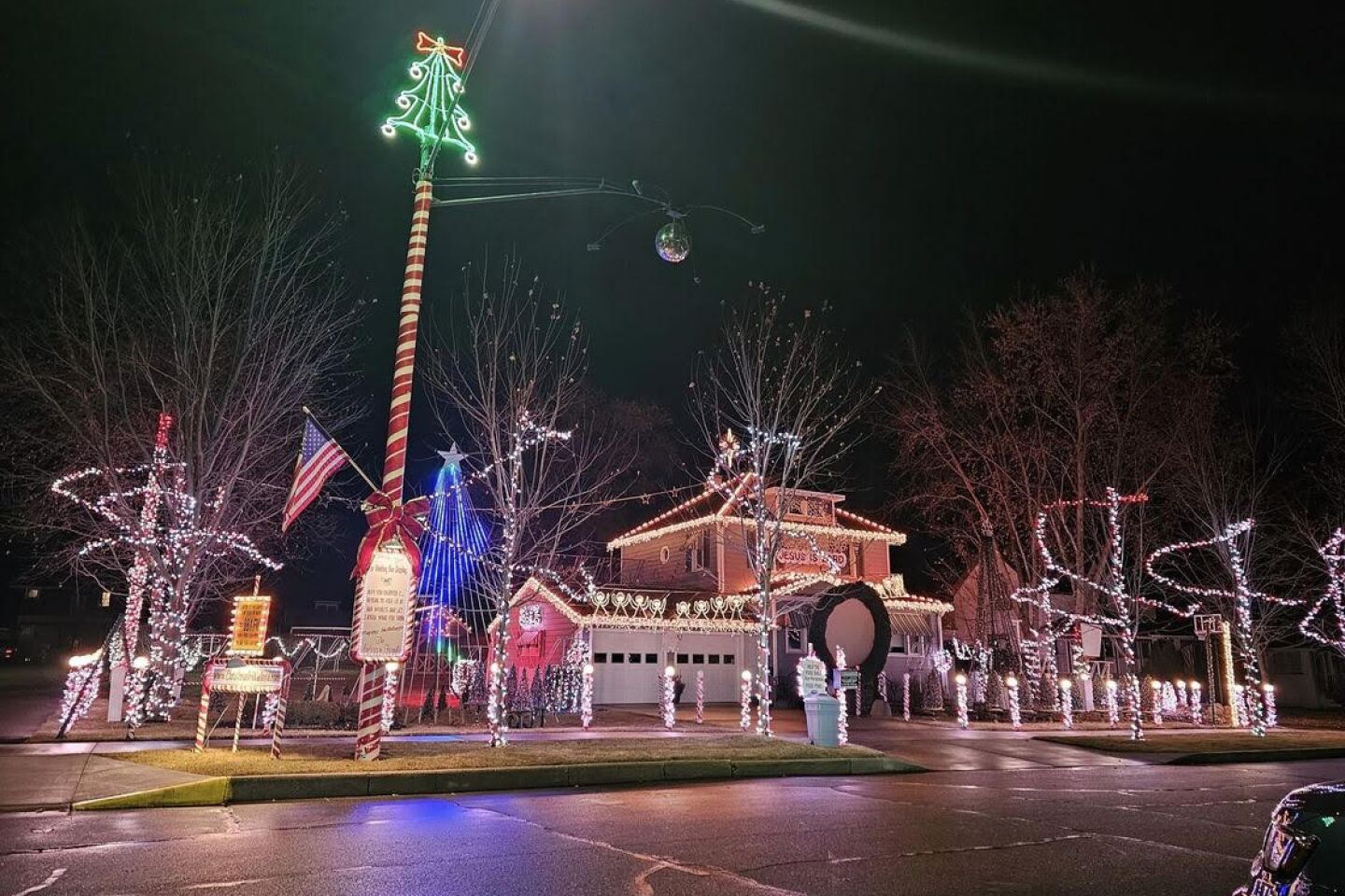 The “Christmas in Wadena” outdoor holiday light show is held each year at the GP Anderson home at 414 Third St. SW.