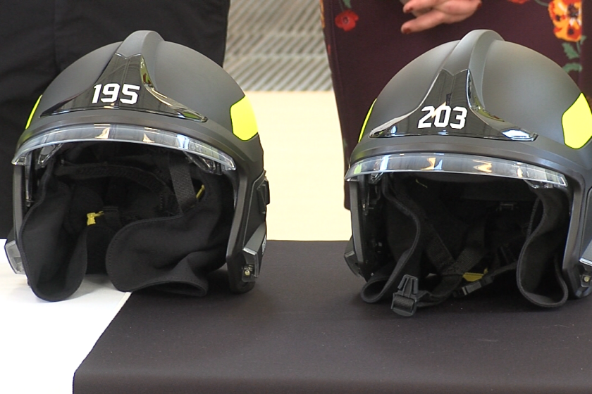 fire department motorcycle helmet Phenix Technology First Due Structural Helmet, OSHA Certified The Standard 911 modern West Fargo Fire Department first