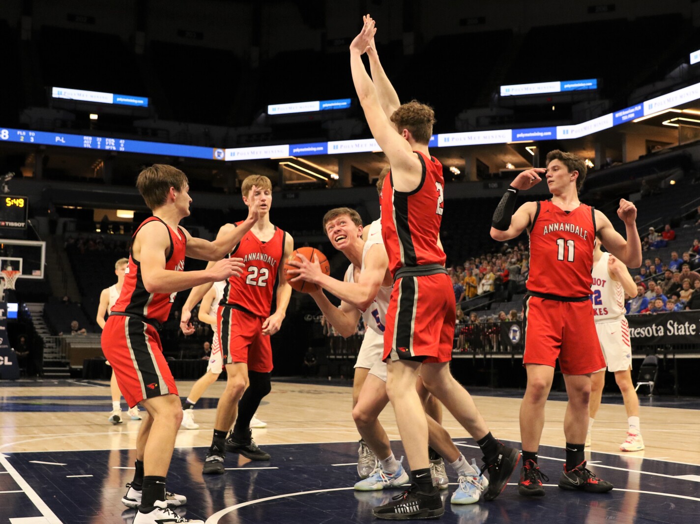 Pequot Lakes vs Annandale Class 2A State Quarterfinals Tuesday, March 22, 2022, at Target Center.