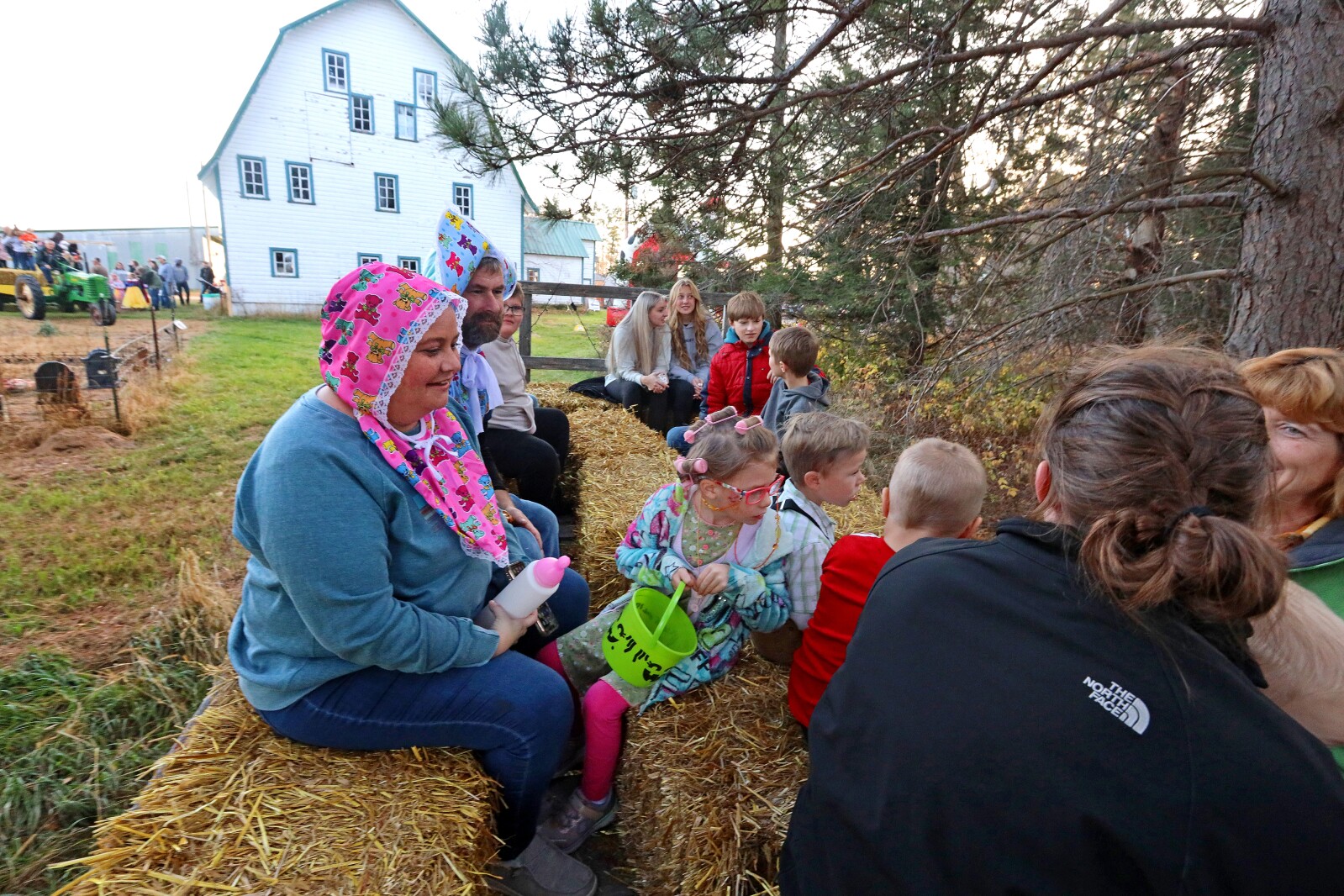 People go on a hayride Saturday, Oct. 29, 2022, during the Nisswa Fire Department's 24th annual Haunted Barn and Hayrides.