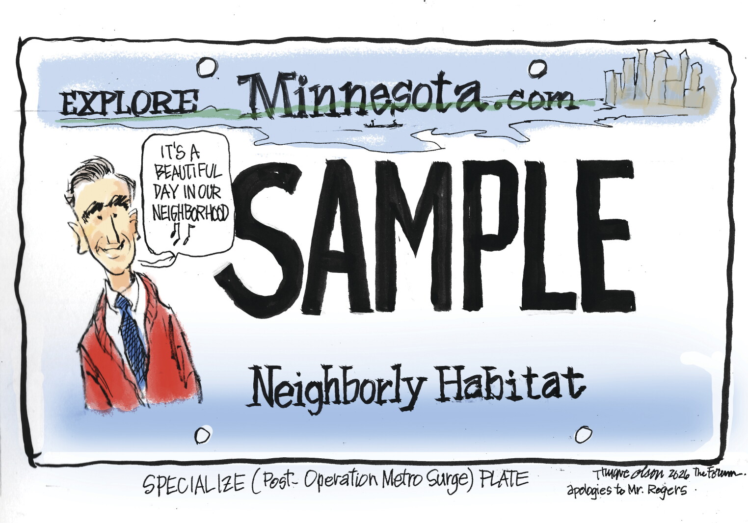 Trygve Olson cartoon: Neighborly habitat