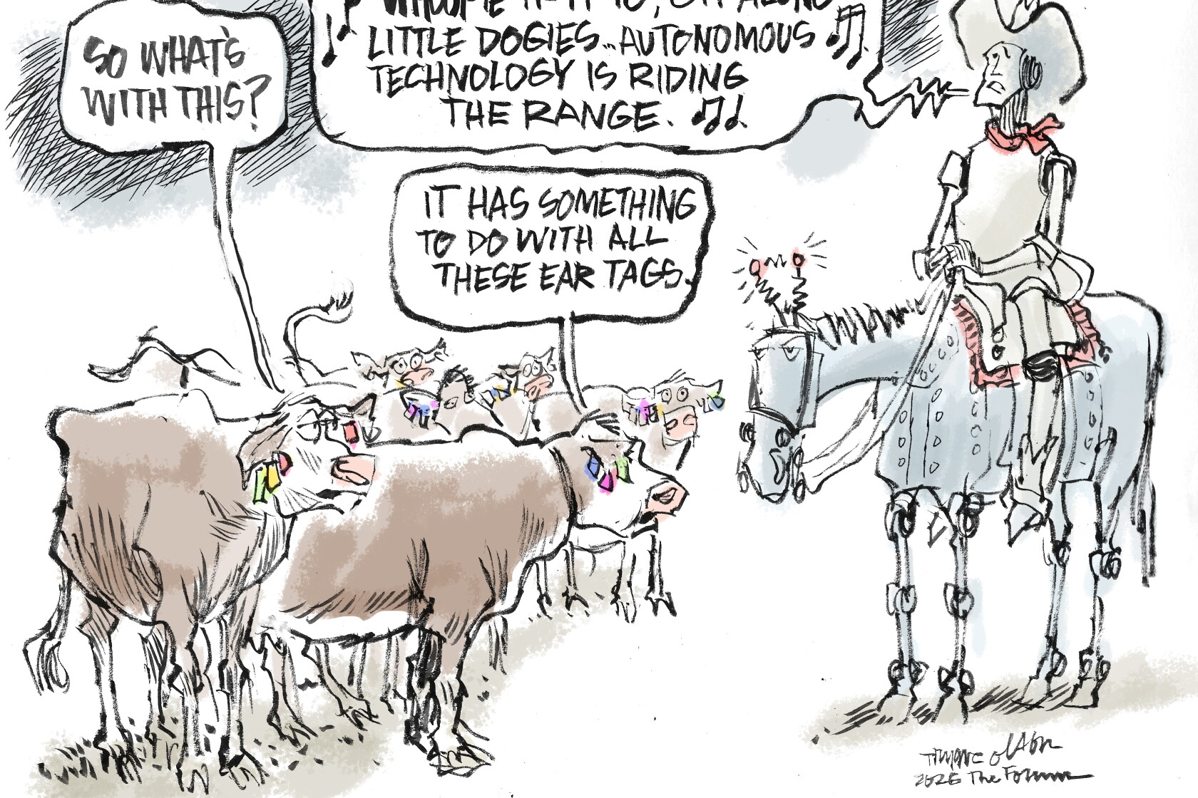 Trygve Olson cartoon: Autonomous ranching - InForum | Fargo, Moorhead ...