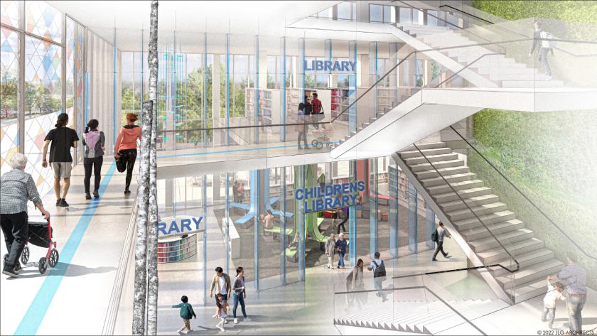 Interior rendering of the proposed Moorhead Library and Community Center. png