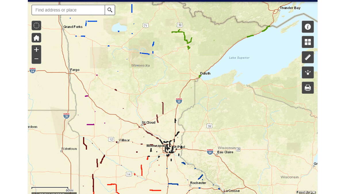 Mn Dot Map