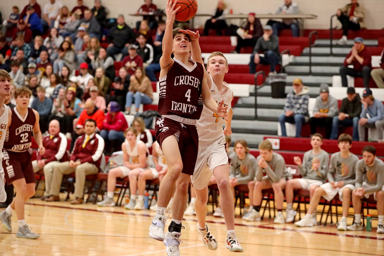 Crosby-Ironton boys basketball against Pillager.