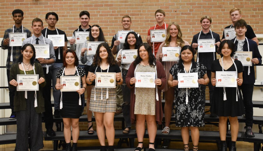 Worthington High School students who graduated with honors received their cords and certificates at the Worthington High School Awards Ceremony on Wednesday, May 25, 2022.
