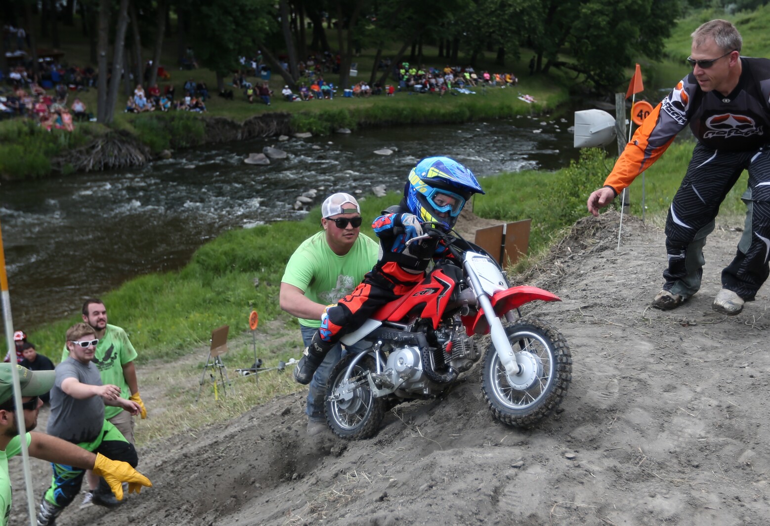 An uphill battle: Motocross racers of all ages compete in Fordville