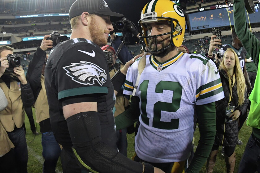 Carson Rodgers Was Wentz outplayed Monday night? Rodgers that - InForum | Fargo ...
