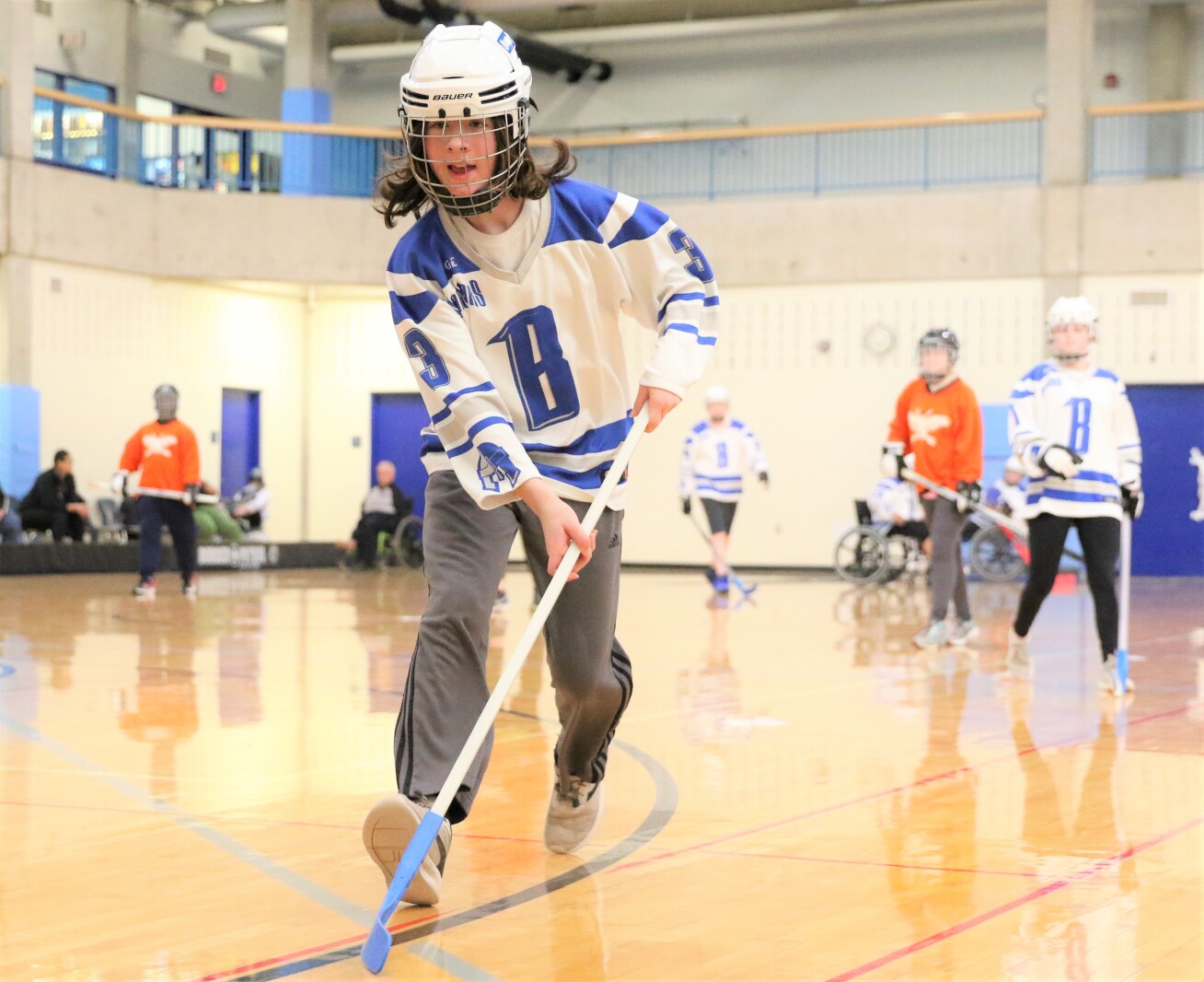 Brainerd floor hockey against St. Paul Humboldt Friday, March 18, 2022, in the State Quarterfinals at Bloomington Jefferson High School.