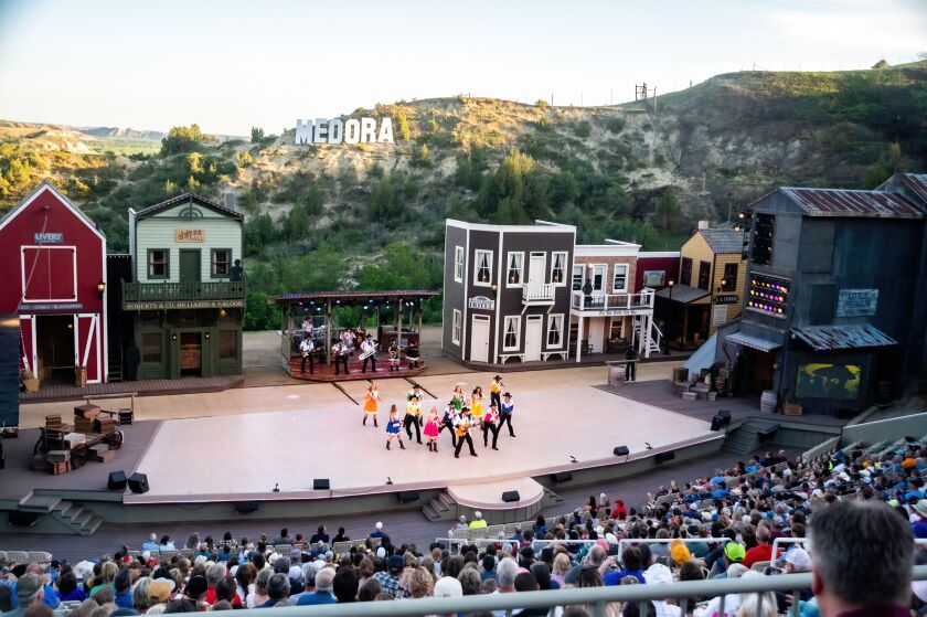 The Burning Hills singers perform a song during a previous showing of the "Medora Musical."