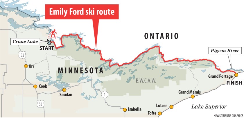 Emily Ford route map