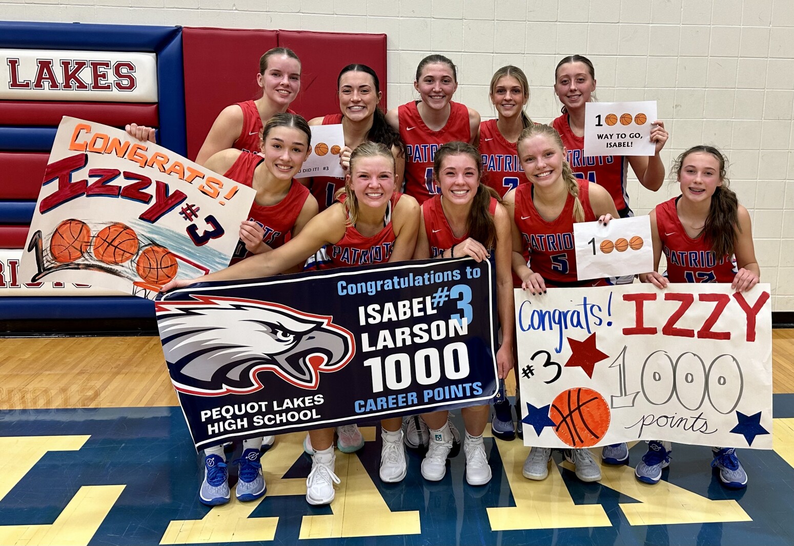 Girls Basketball: Larson scores 1,000th career point - Pine and Lakes ...
