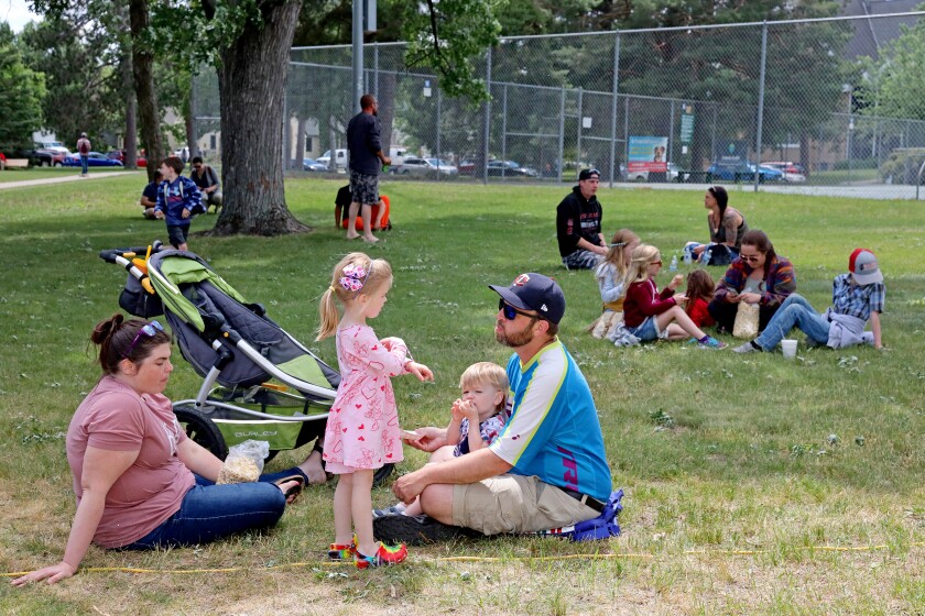 People attend Arts in the Park on Sunday, June 26, 2022, at Gregory Park in Brainerd.