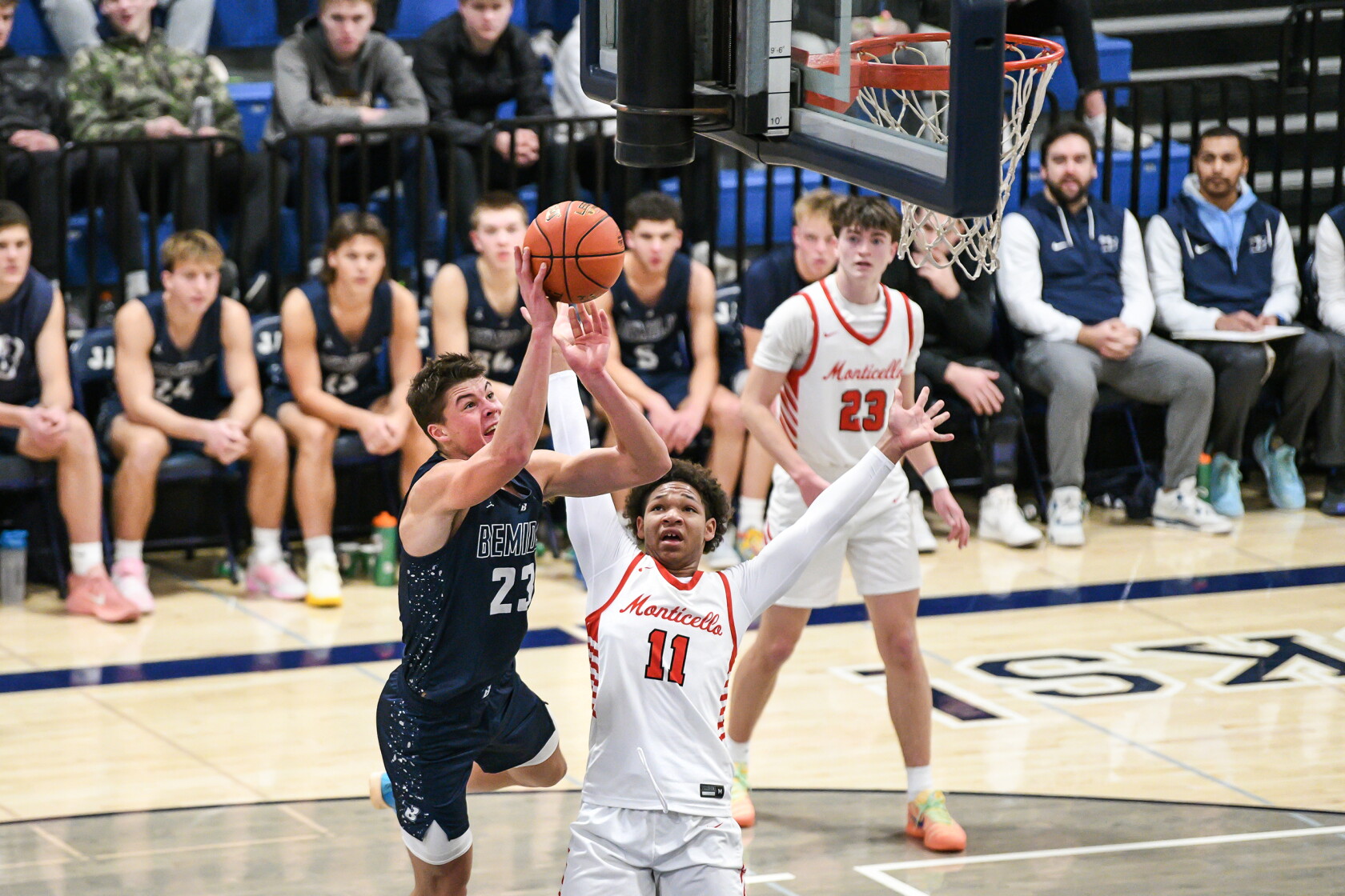 Bemidji conquers Sauk Rapids-Rice behind Austin Riewer's double-double ...