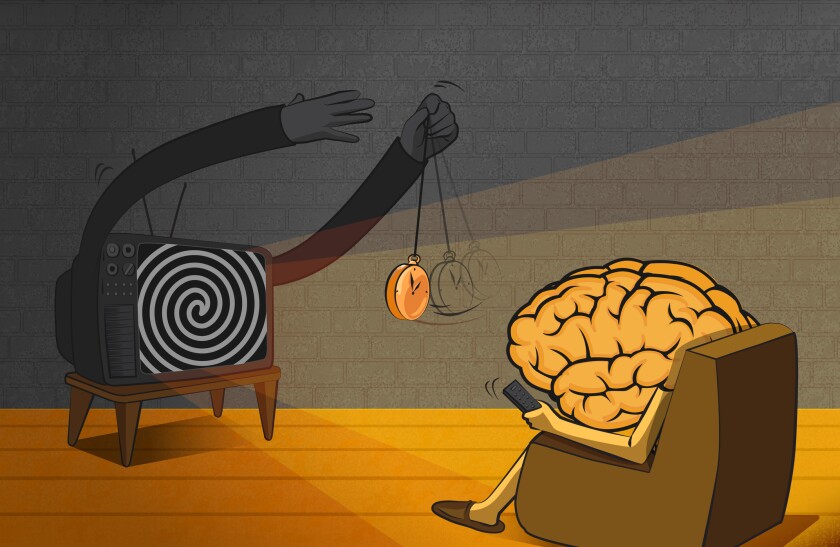 Brain - TV Addiction_stock photo