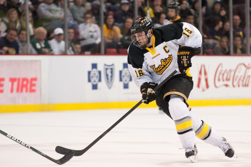 Brett Olson plays at Michigan Tech.