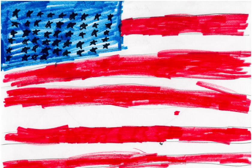 Drawing of the American flag.