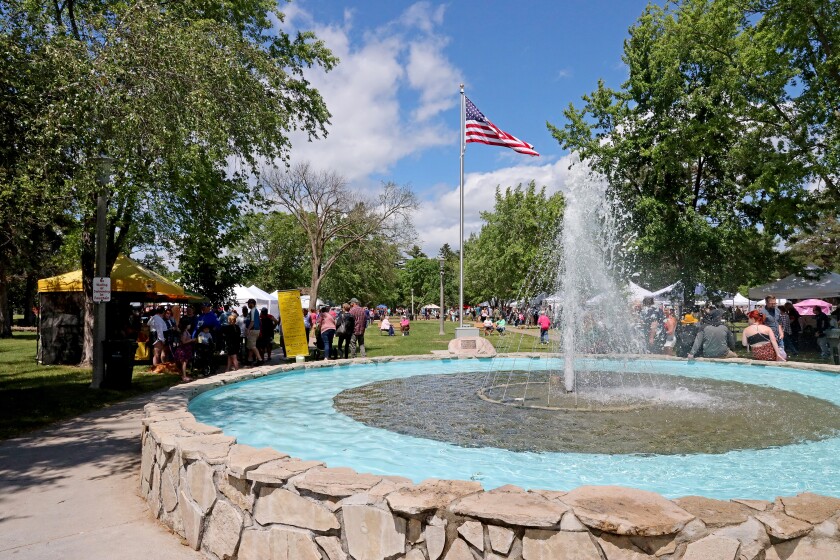 People attend Arts in the Park on Sunday, June 26, 2022, at Gregory Park in Brainerd.