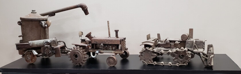 These works by Landon Amberg are among the those on exhibit at the Bird Island Cultural Centre through June 26.