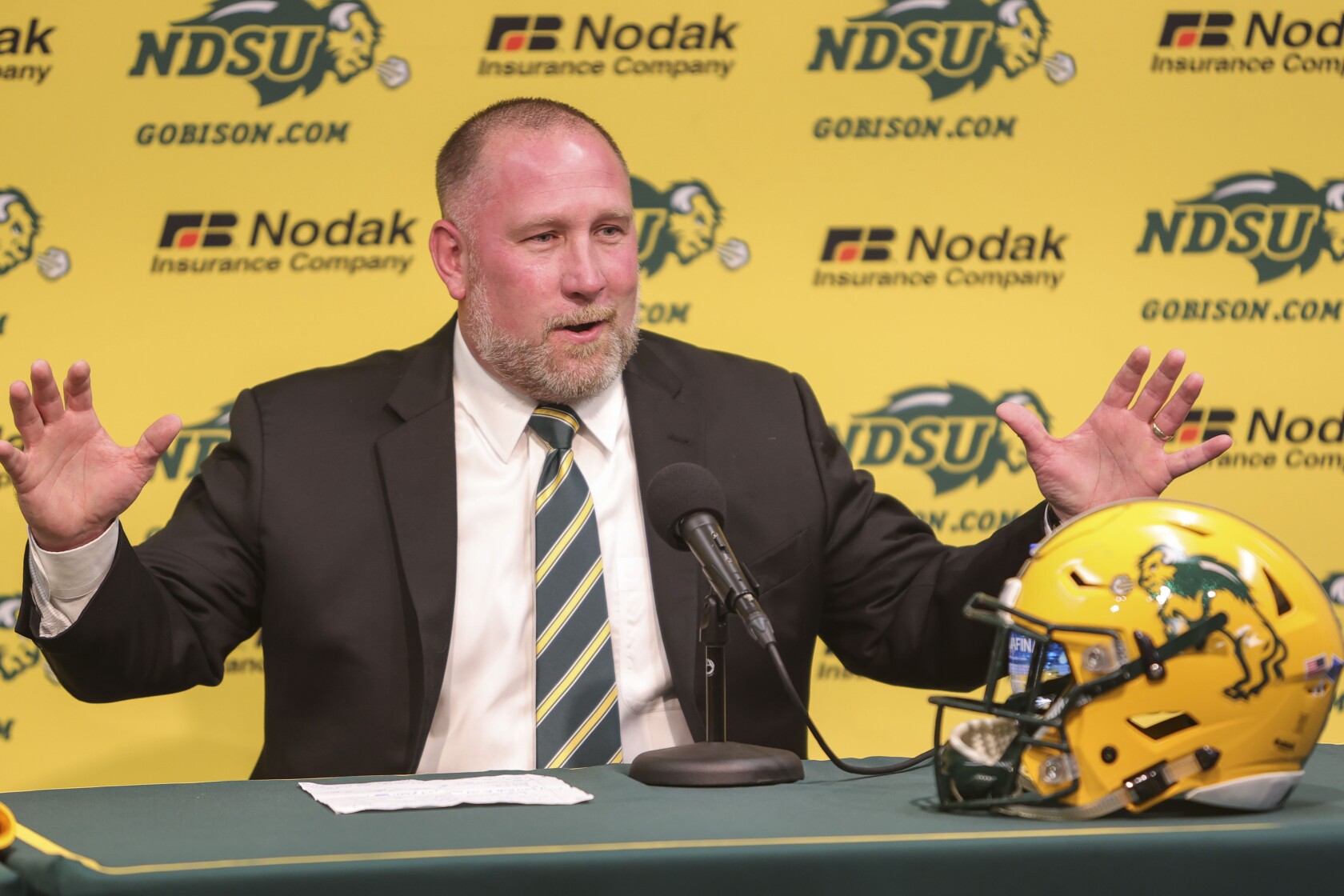 Live at 2 p.m.: Bison Head Football Coach Tim Polasek holds press ...