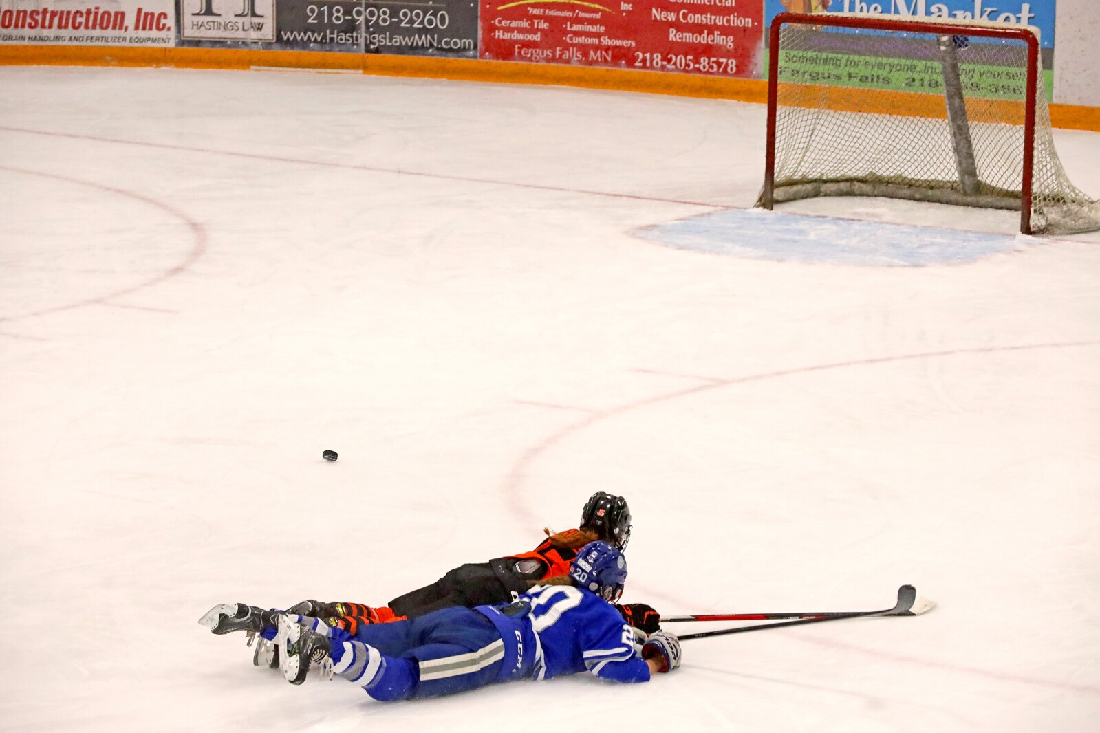 Brainerd/Little Falls girls hockey take on the Moorhead Spuds Thursday, Feb. 17, 2022, during the Section 8-2A Section Final in Fergus Falls.