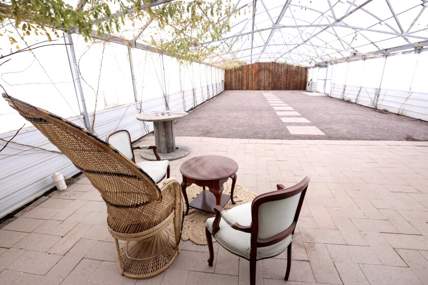 A converted greenhouse.