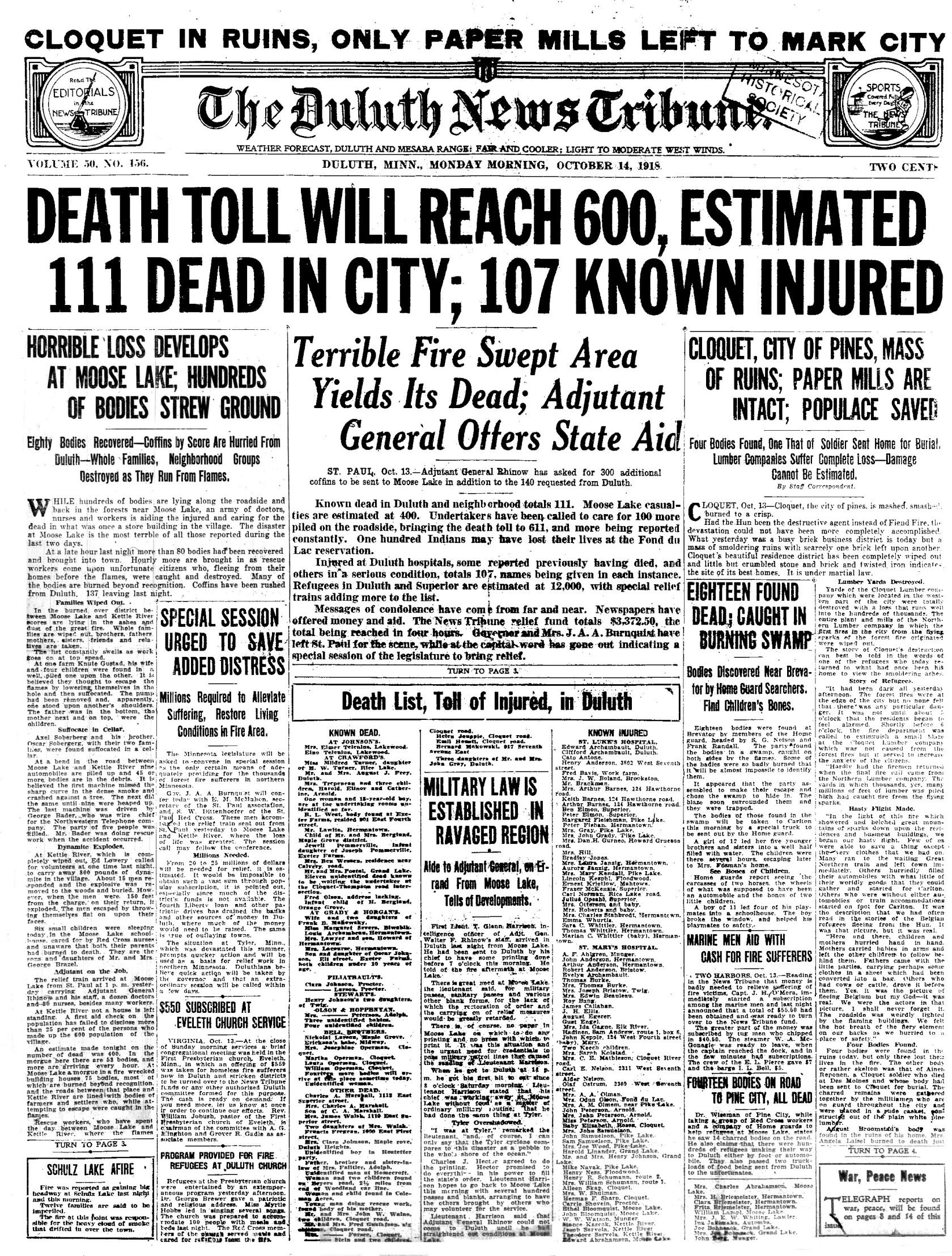 Historical photos of the 1918 fires Duluth News Tribune News