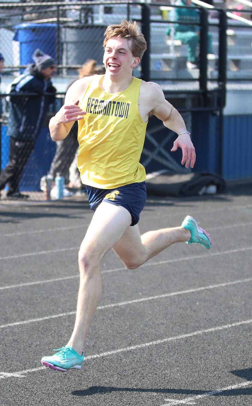 Runner wins race.