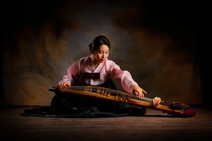 Soojin Lee playing the gayageum The Gayageum