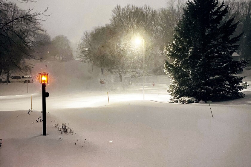 Night snowstorm
