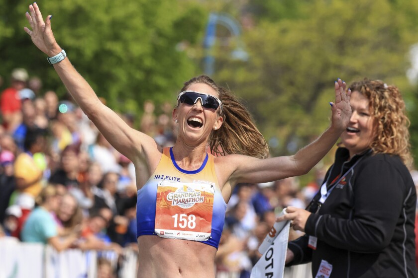 First-time marathon runner tops two-time defending champ to win Grandma ...