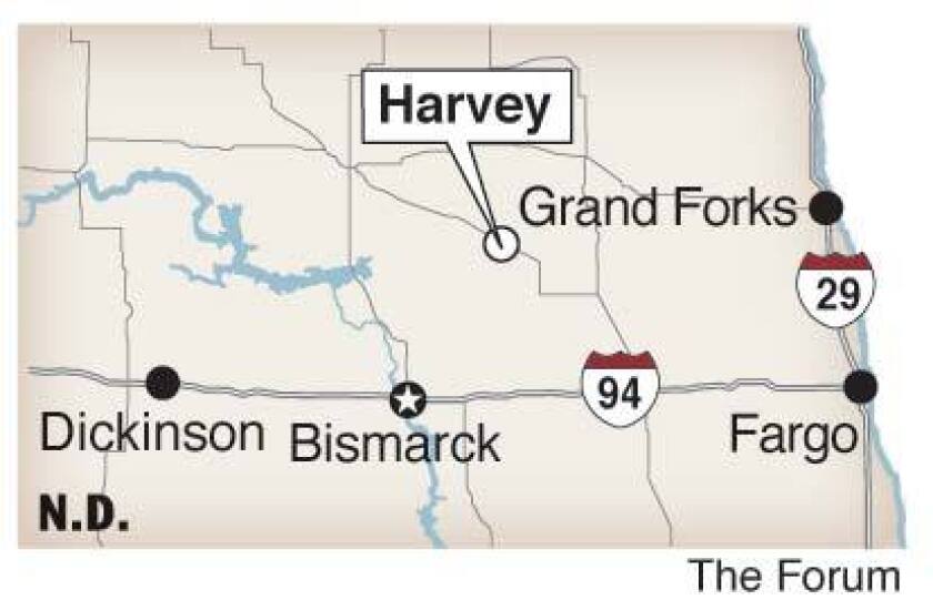 Map: Harvery, N.D.