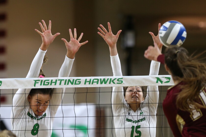 Denver rolls to volleyball sweep of UND - Grand Forks Herald | Grand ...